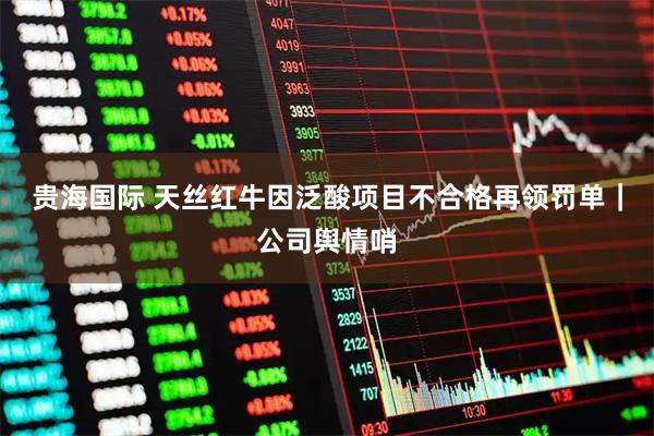 贵海国际 天丝红牛因泛酸项目不合格再领罚单｜公司舆情哨